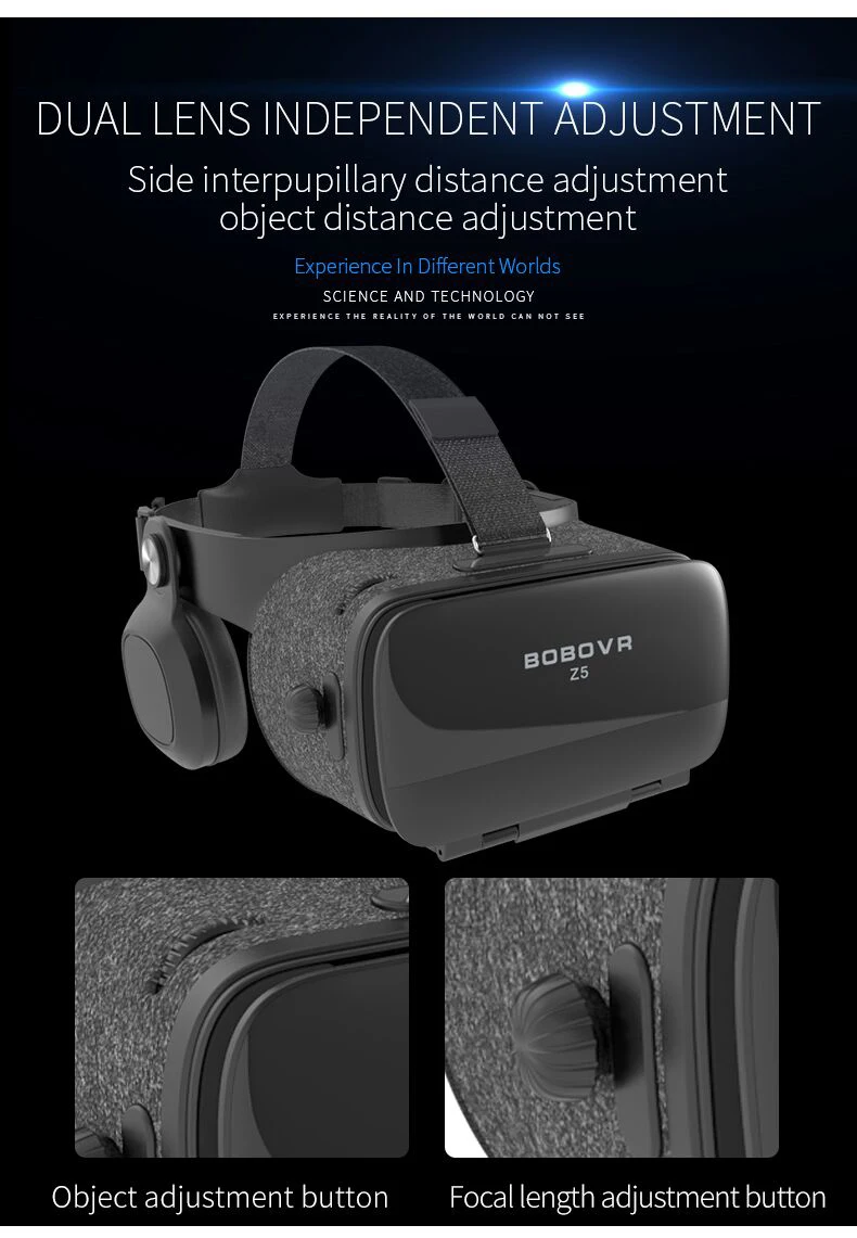 BOBOVRZ5 120 FOV 3D Cardboard VR удаленный Шлем очки виртуальной реальности VR гарнитура очки для 4,7-6,2 'мобильного телефона