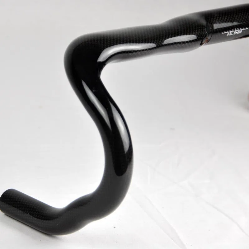 Полностью карбоновая изогнутая рама для руля дорожного велосипеда 440 мм балка