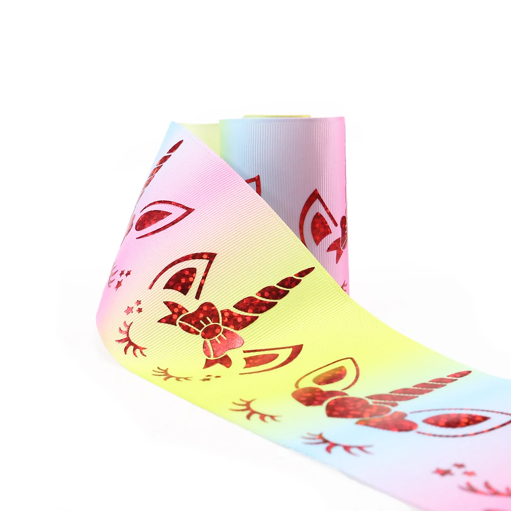 1065048002 David accessories 3 мм "75 мм Радуга полиэстер grosgrain клейкие ленты 10yds, DIY материалы ручной работы, упаковка для свадебного подарка, 10Yc3936 - Цвет: 1065048002