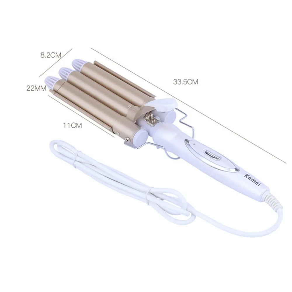 High Quality Professional 110-220V Hair Curling Iron Ceramic Triple Barrel Curler Waver Styling Tools Styler | Красота и здоровье
