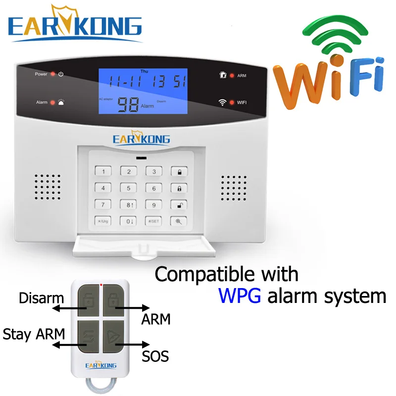 433MHz Wireless Remote Controller Big Button For Our M3B / WPG PG103 W2B G 18 Alarm System Home Burglar | Безопасность и защита