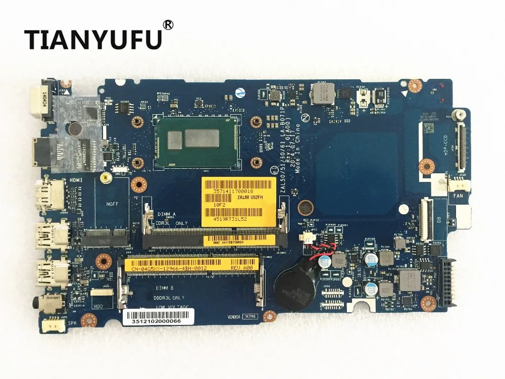 3450 3550 ZAL50 LA B071P материнская плата для ноутбука Dell Latitude 14 Материнская DDR3 SR1EF I5 4210U