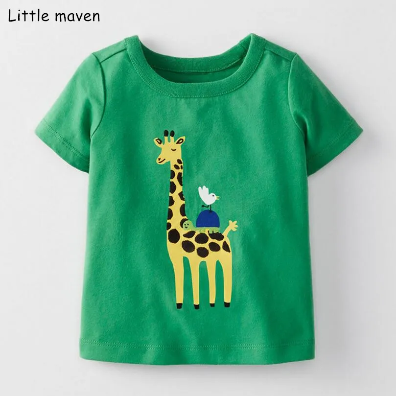 Little maven/детская одежда 2019 летняя для маленьких мальчиков/Одежда девочек футболки