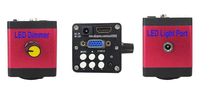 Efix 13MP VGA HDMI HD монокулярный микроскоп объектив цифровой камеры+ 56 светодиодный светильник-кольцо+ большая стойка для верстака ремонт пайки телефона