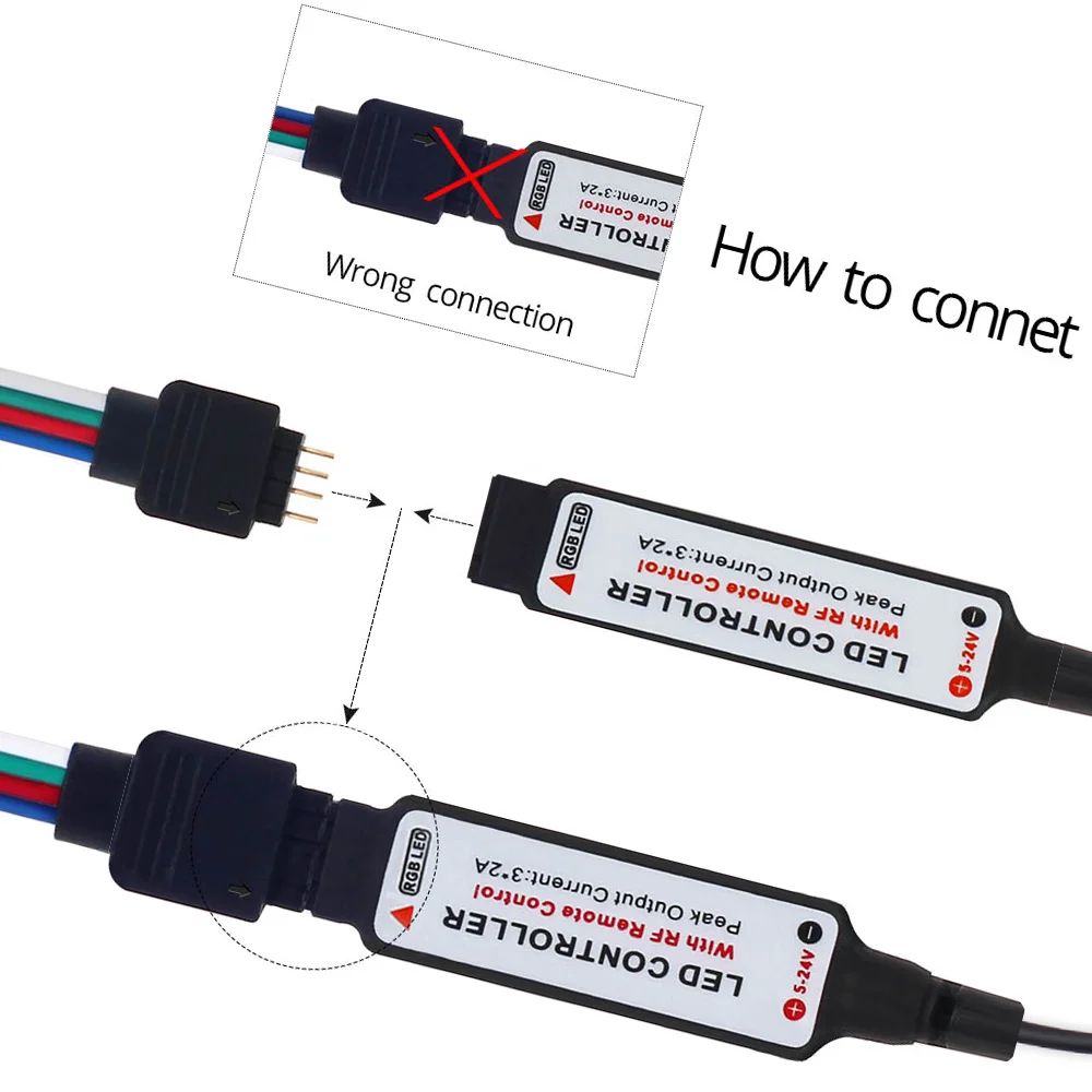 Гибкая светодиодная лента с кабелем Sata 12 В постоянного тока 5050 RGB SMD +