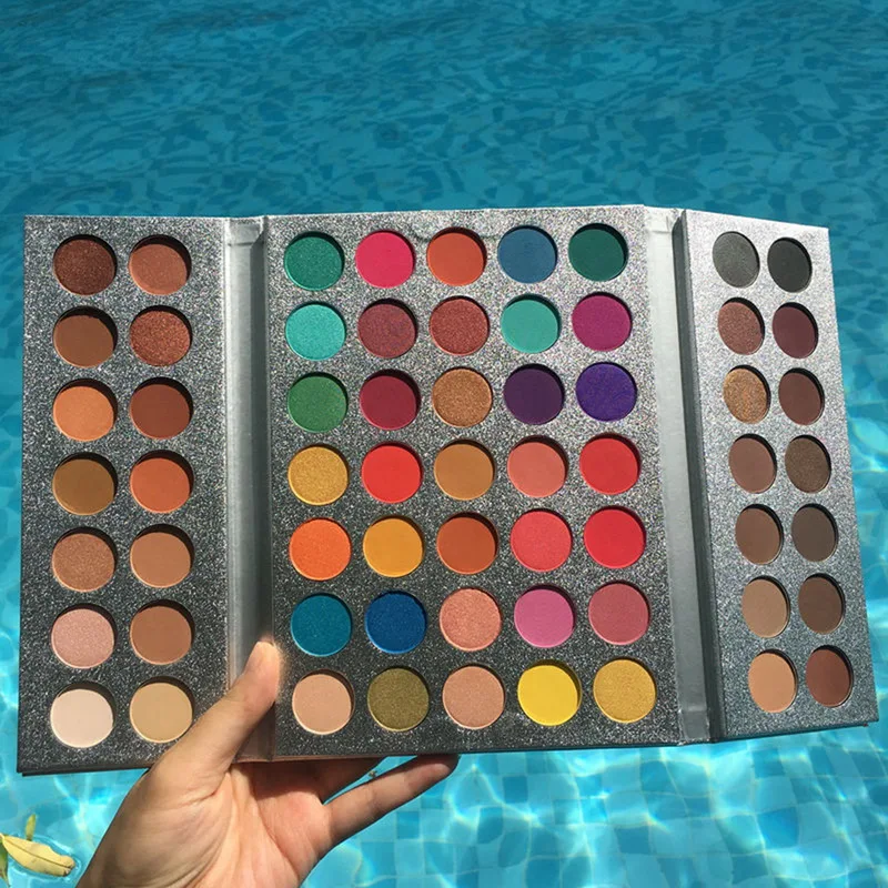 Профессиональный 63 Цвета Тени для век долговечная палитра матовая земля цветной