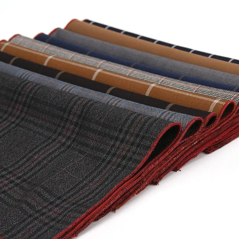 Фабричный Мужской винтажный клетчатый полосатый однотонный хлопковый носовой