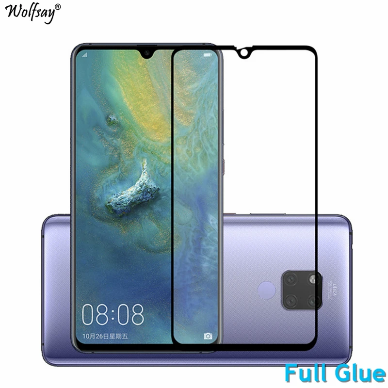 1 шт. защита для экрана с полным клеем Huawei Mate 20 X Закаленное Стекло полное покрытие