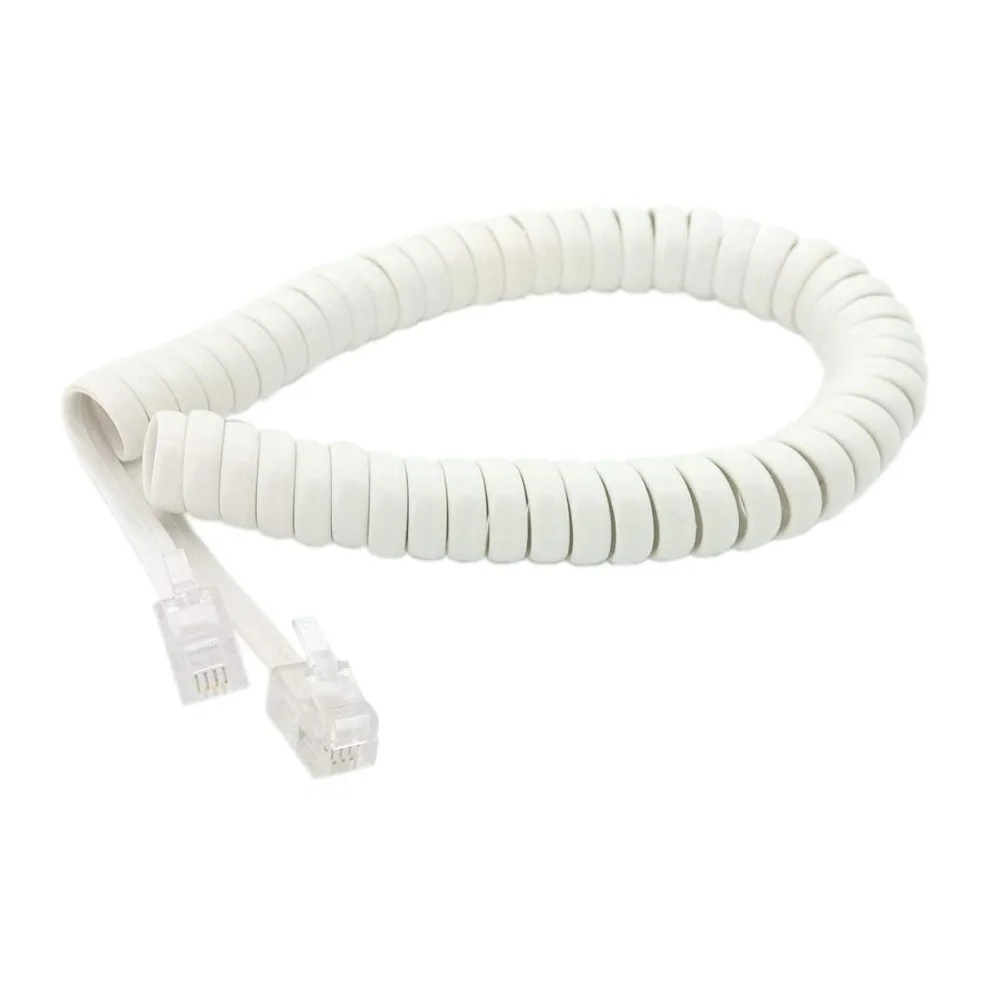 LBSC RJ9 Coiled Telephone Phone Handset Cord Cable 10FT Black | Компьютеры и офис
