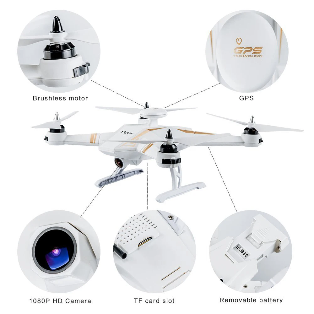 Flytec Navi T23 бесщеточный Двойной GPS 1080P HD камера 5 8G FPV Дрон следуй за мной