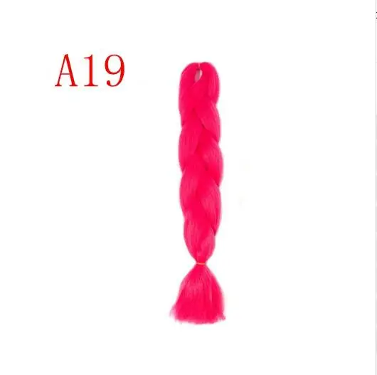 Красный LISI HAIR Jumbo Braids Ombre long Synthetic Braiding Hair Blonde Pink Blue Grey multiple colour 100g 24 inches - Цвет: Красный