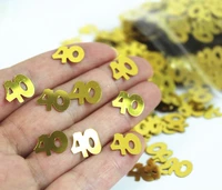 happy 40th birthday glitz party table scatter foil confetti gold golden 40