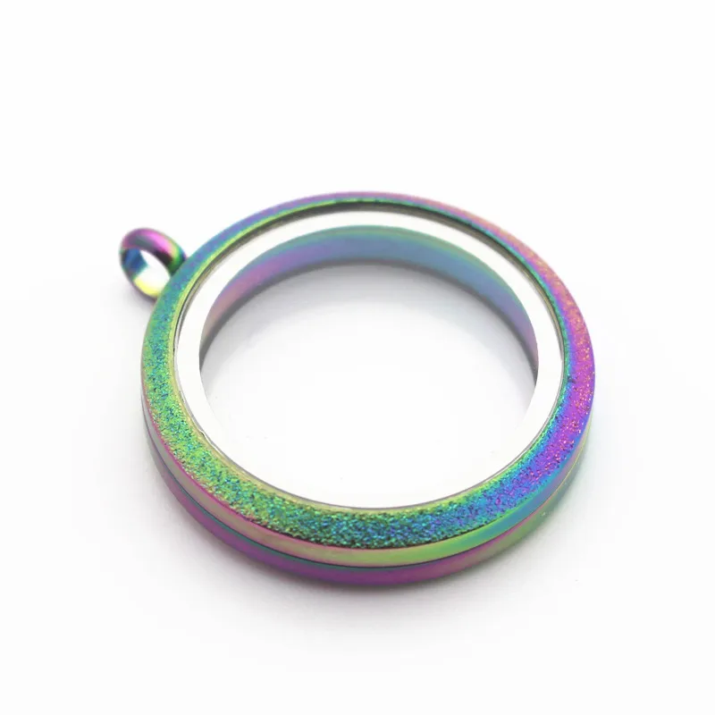 Hot selling 30mm Stainless Steel Twist Floating Locket Necklace Round Silver Sparkles Screw Open Glass Memory | Украшения и