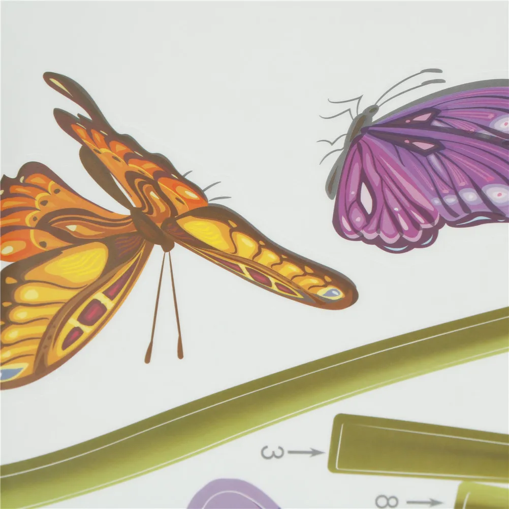 1 шт. красивые фиолетовые цветы лилии наклейки на стену для фон декоративная