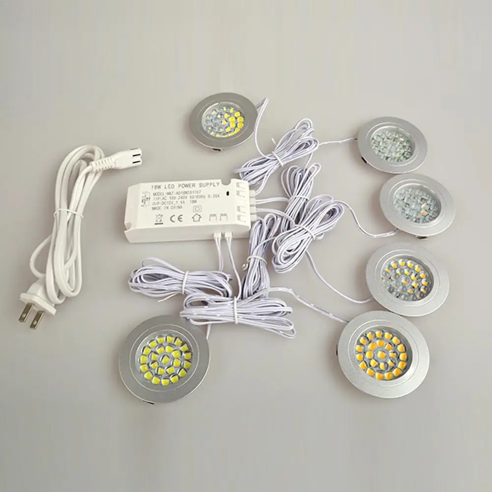24led 1 8 W под шкафом кухонный свет лампы для витрины встраиваемые светильники шкаф