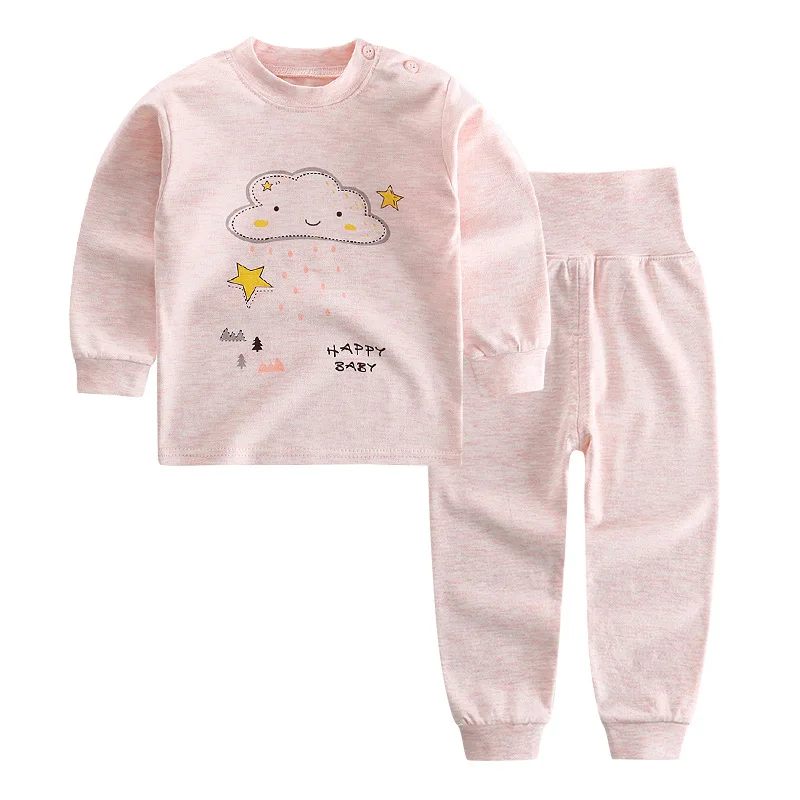 Spring Autumn Baby Cartoon Clothing Set Children Clothes Boys Girls T Shirt Pants Tracksuit Kids Cotton Tops Tees Trousers Suit | Детская