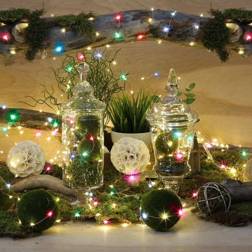 LED Solar Lights String 100/200 Leds Outdoor Waterproof Copper Wire For Decoration | Освещение