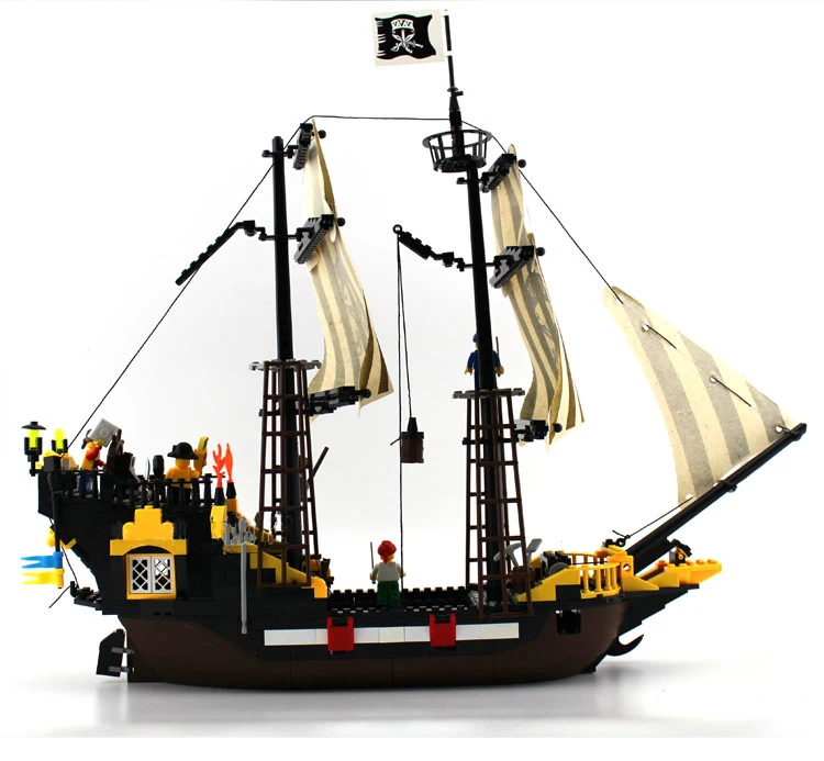 Совместимость с lego модели Строительство Игрушка 307 590 шт. Adventure пиратский корабль