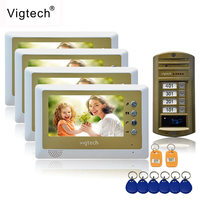 Разные домашние видеодомофоны Vigtech 7 дюймов домофон для дома домофоны квартиры