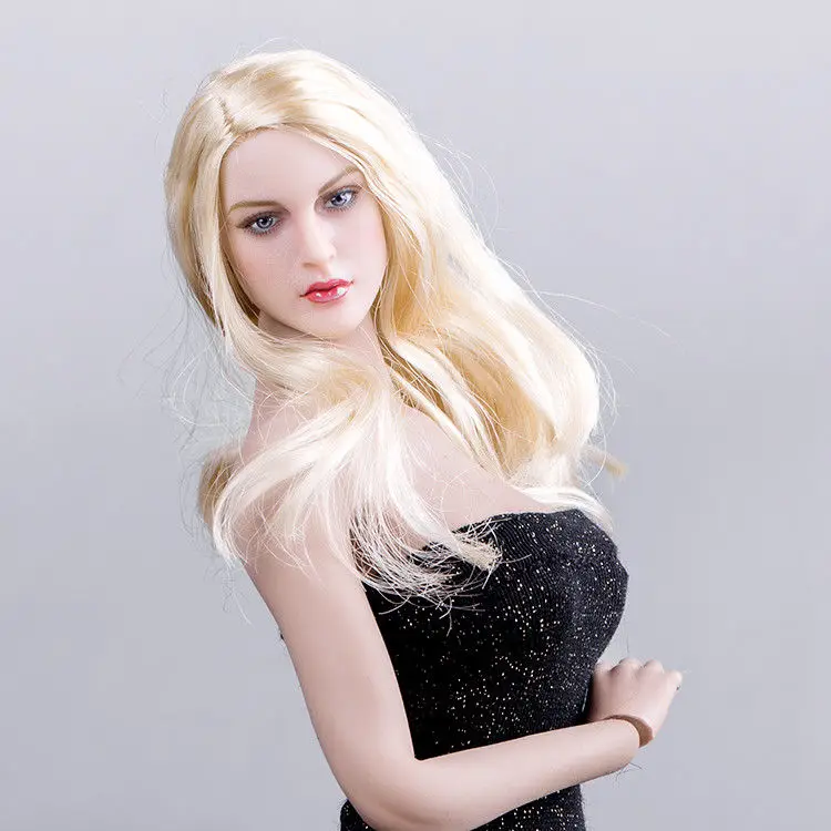 Новинка 1/6 KIMI KT007 европейская женская голова светлые волосы для горячих игрушек