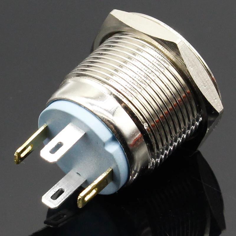 19mm Waterproof Momentary Stainless Steel Metal Doorbell Bell Horn Push Button Switch LED Car Auto | Обустройство дома