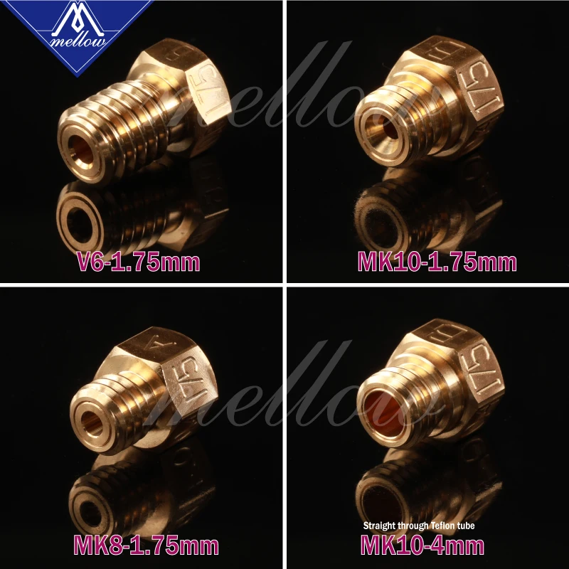 Mellow High Temperature 3d Printer NF-v6/mk10/mk8 Ruby Nozzle For Flashforge Micro Swiss Cr10 Mk8 E3d V6 Hotend