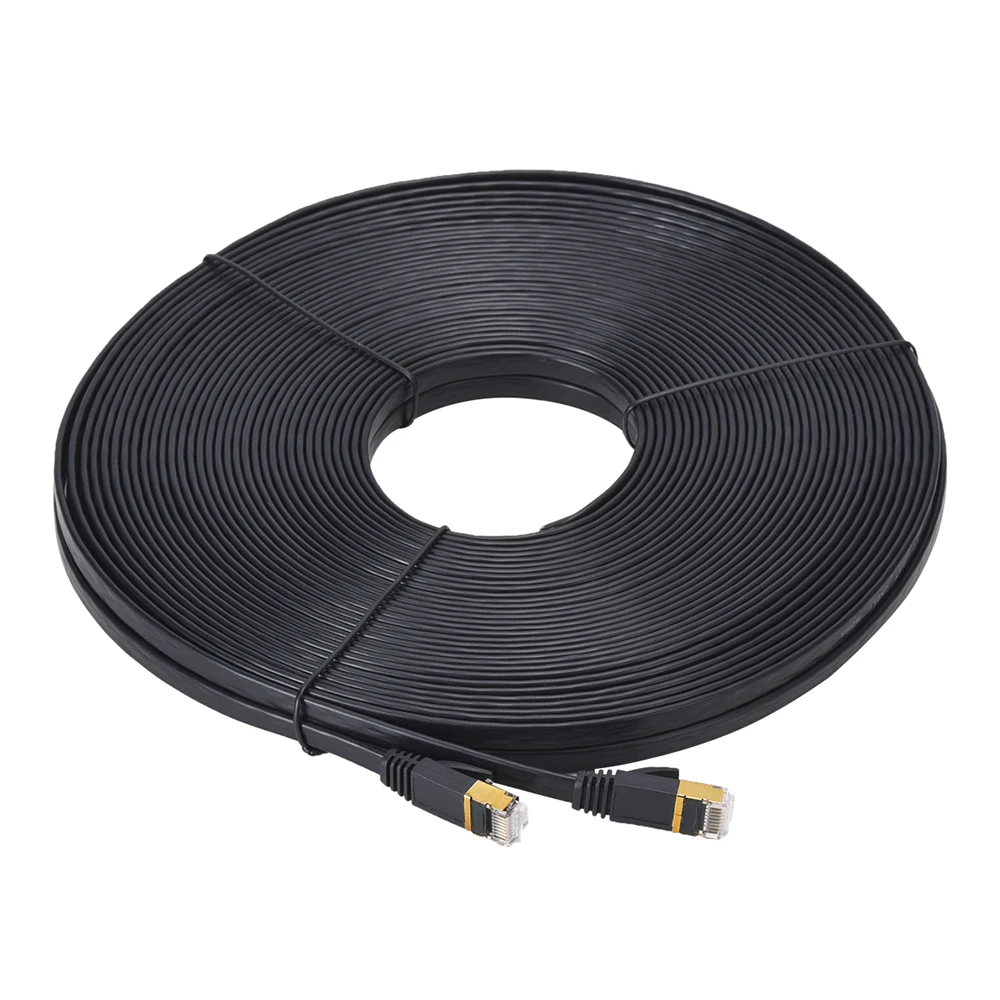 Cat7 Ethernet кабель FTP Lan Плоский Cat 7 RJ45 Сетевой 6 м/8 м/15 м/30 м ПК модем маршрутизатор для