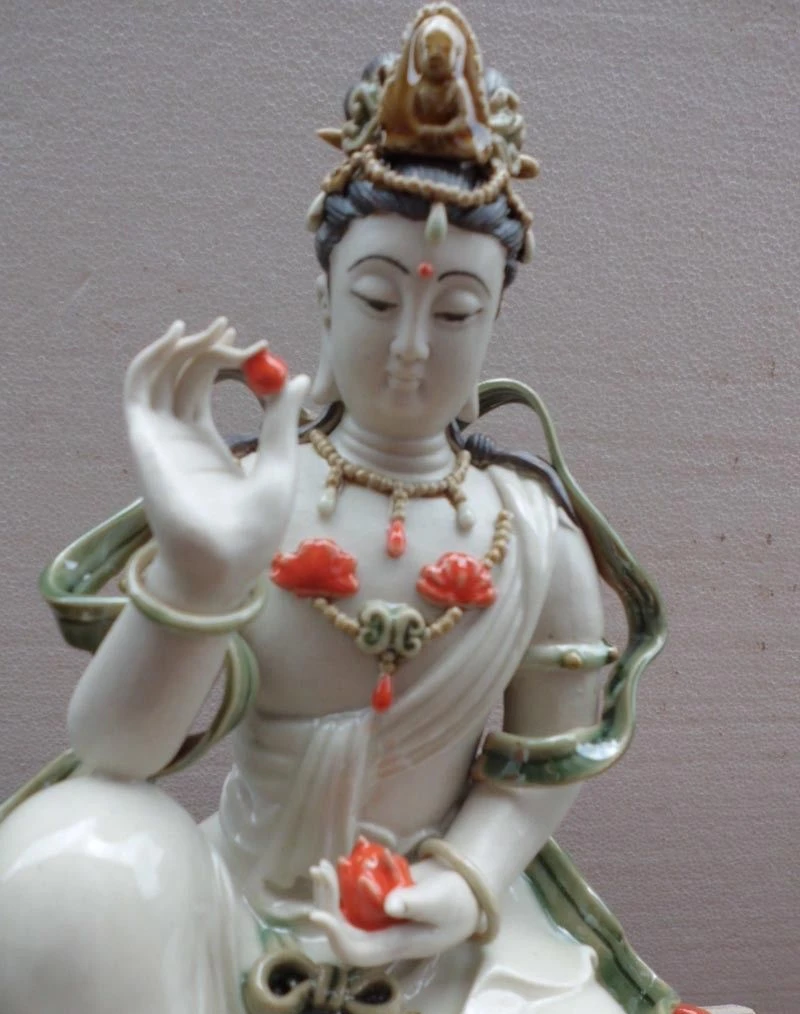 Бесплатная доставка 10 керамических фарфоровых сидений буддизм лотоса квань-Инь