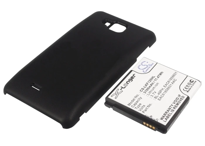 Аккумулятор Cameron Sino 3100 мАч BL 49PH EAC61858601 AAC для LG F120 F120K F120L|cameron sino|cameron sino batterybatteries