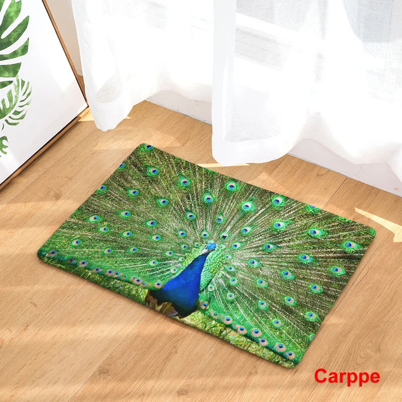 Коврики для ванной с принтом павлина Противоскользящие коврики новинка 2017|carpet mat