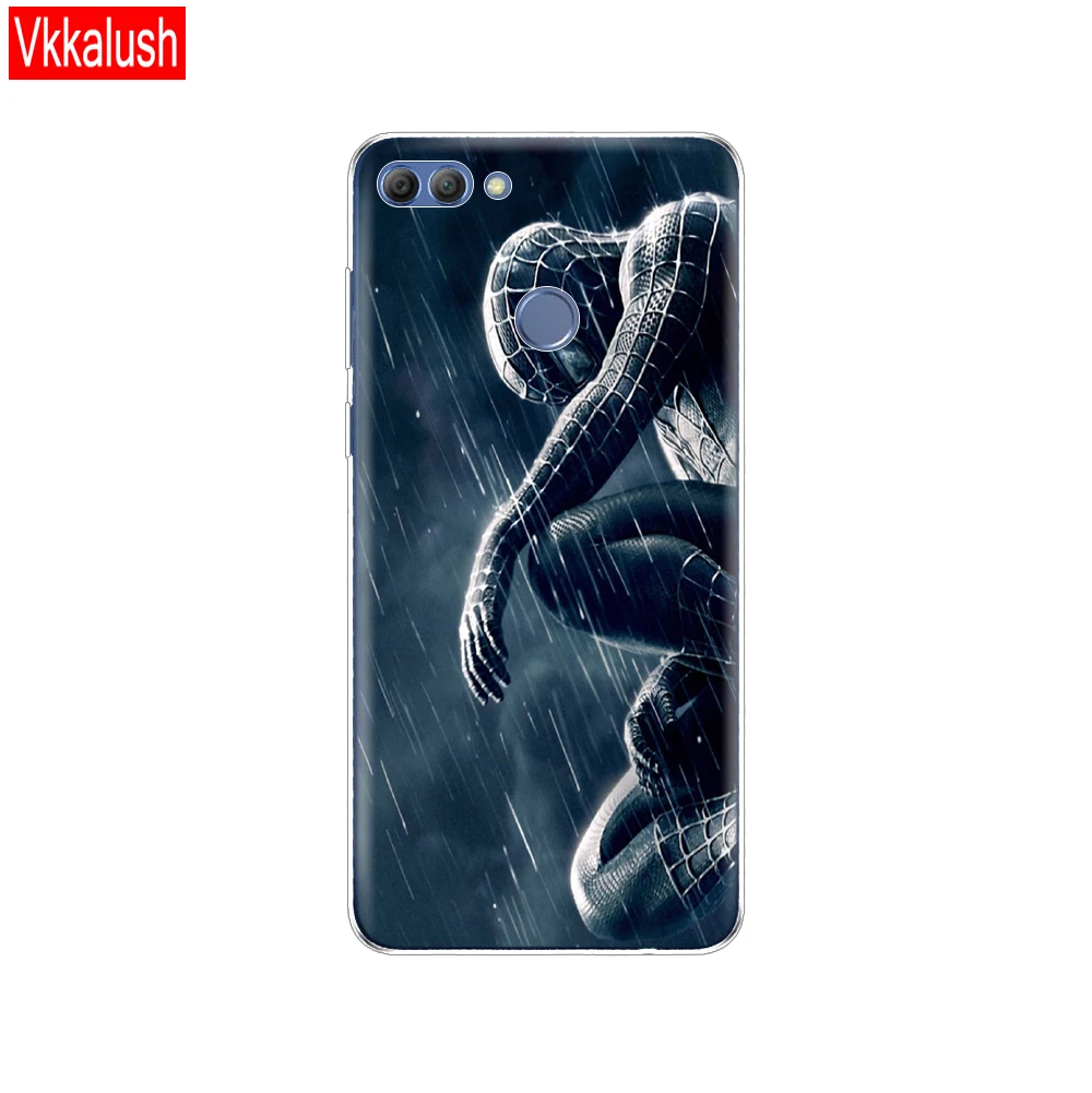 Чехол для телефона huawei P Smart Enjoy 7 S, Мягкий ТПУ силиконовый чехол на заднюю панель 360, полностью защитный прозрачный чехол с принтом - Цвет: 80093