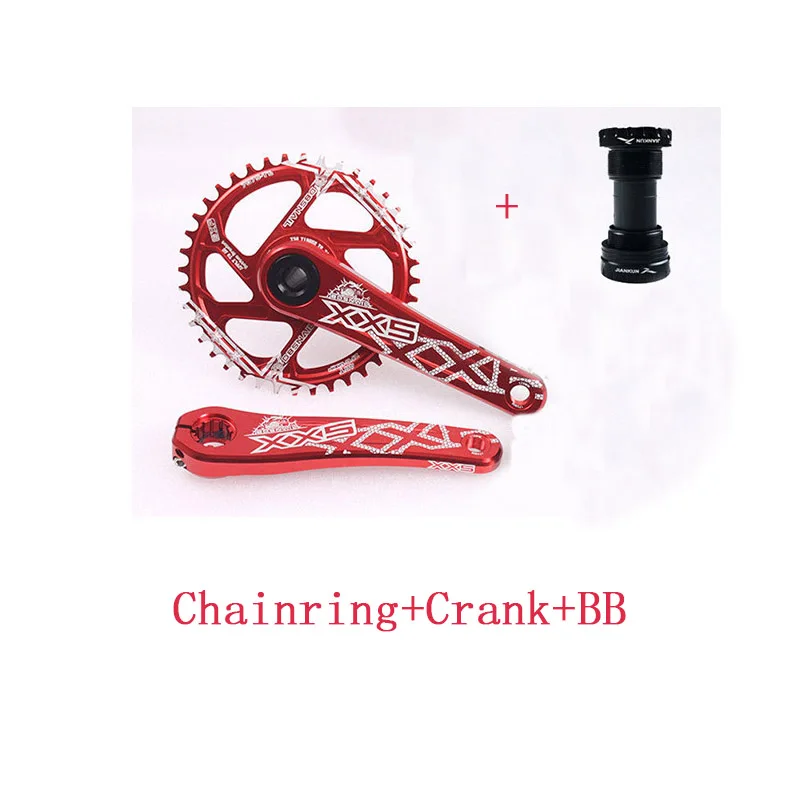 Crank-40TRed-BB MTB велосипед GXP шатун 7075-T6 кривошипная цепь 34T 36T 38T 40T 170 мм для Sram GXP XX1 X9 XO X01 - Цвет: Crank-40TRed-BB