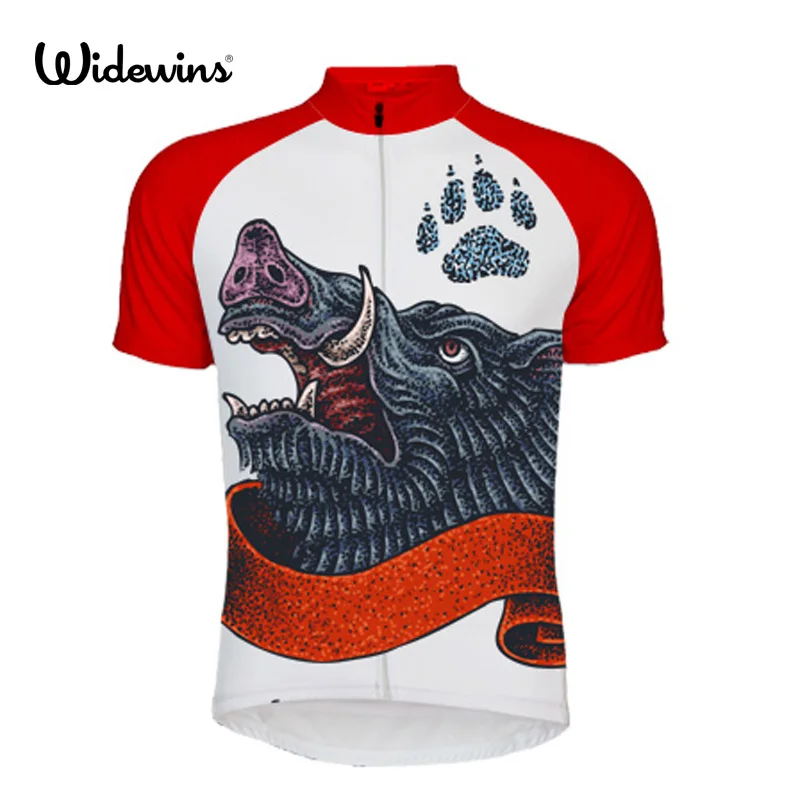 Мужская футболка с коротким рукавом wild boar Team черно белая для велоспорта 5630|cycling