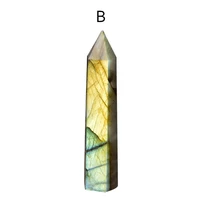 100 natural labradorite moonstone crystal stone hexagonal edge degaussing energy stone quartz ornaments aw