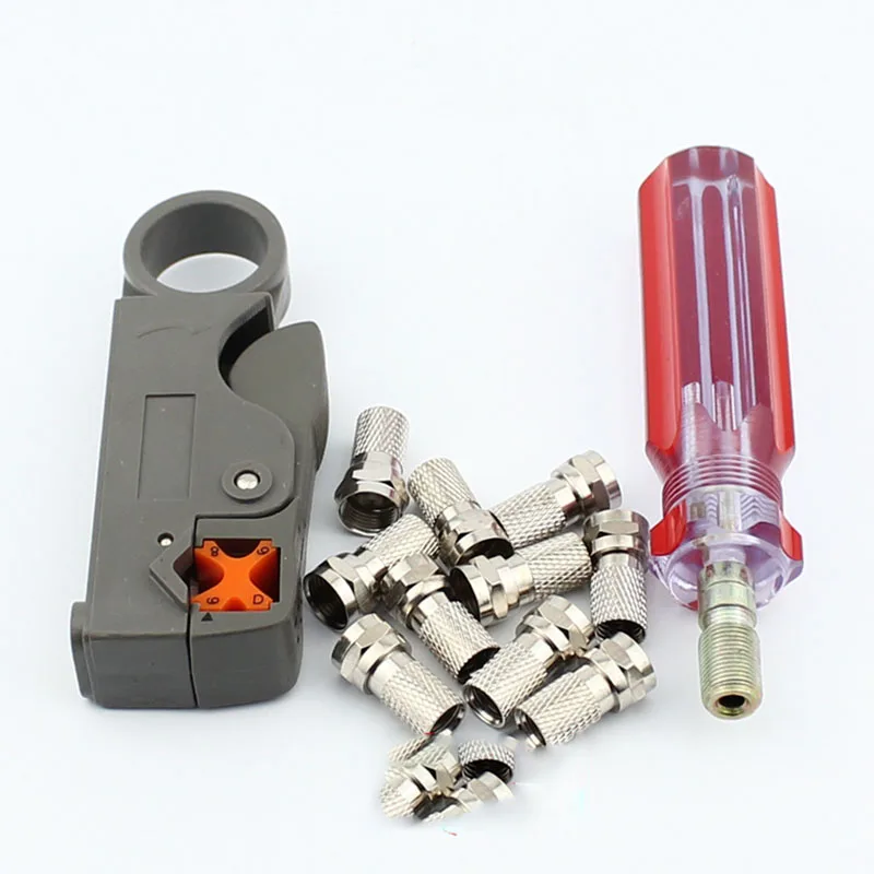 

Cable F head line tools Extrusion type F head 75-5 wire stripping knife 10 inch booster