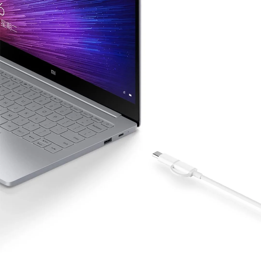 Кабель Xiaomi 2 в 1 Mircro USB + Type C для Samsung S9 S8 Быстрая зарядка кабель зарядки мобильных