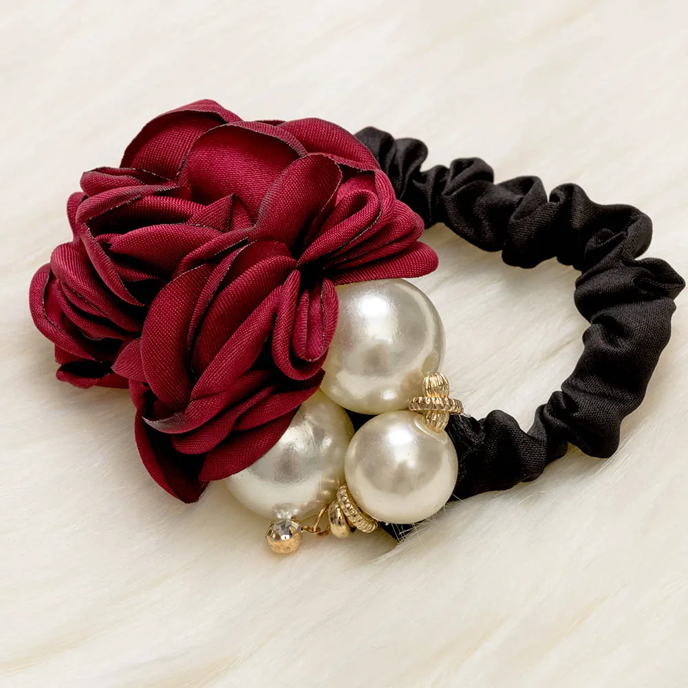 1 шт. резинка для волос с искусственным жемчугом и стразами| |