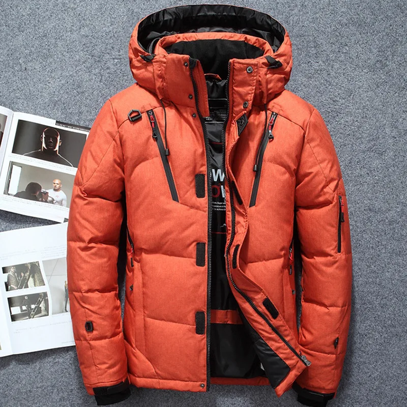 2019 зимняя мужская ветровка высокого качества Мужская модная белая куртка на