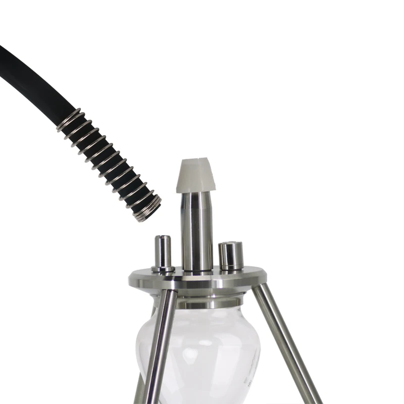 Мини Кальян небольшого размера из Нержавеющей Стали с силиконовой чашей и