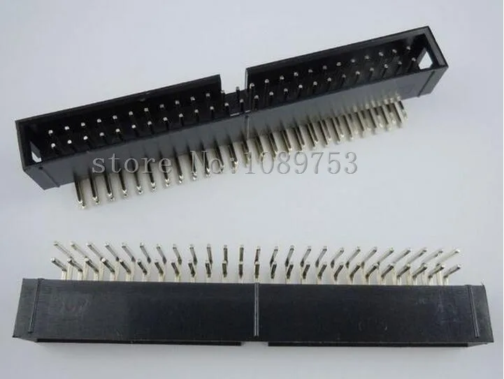 10 шт. 2 54 мм 2x25 50 Pin правый угол штырь Shrouded PCB Box header IDC коннектор | Обустройство дома