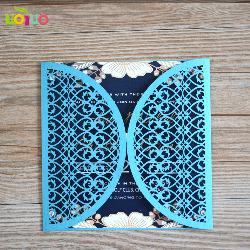 

20pc fence pearl white wedding invitation card