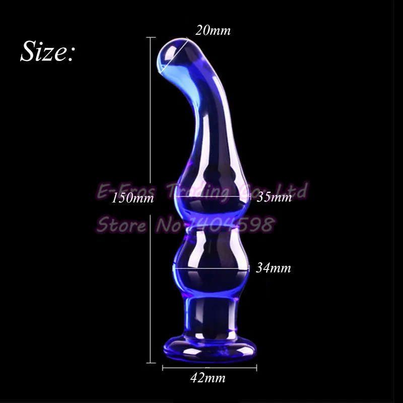 ORISSI Blue Crystal Glass Anal Butt Plug Simulation Penis Sex Toy Adult Products for Women Dildo Male Masturbator | Красота и