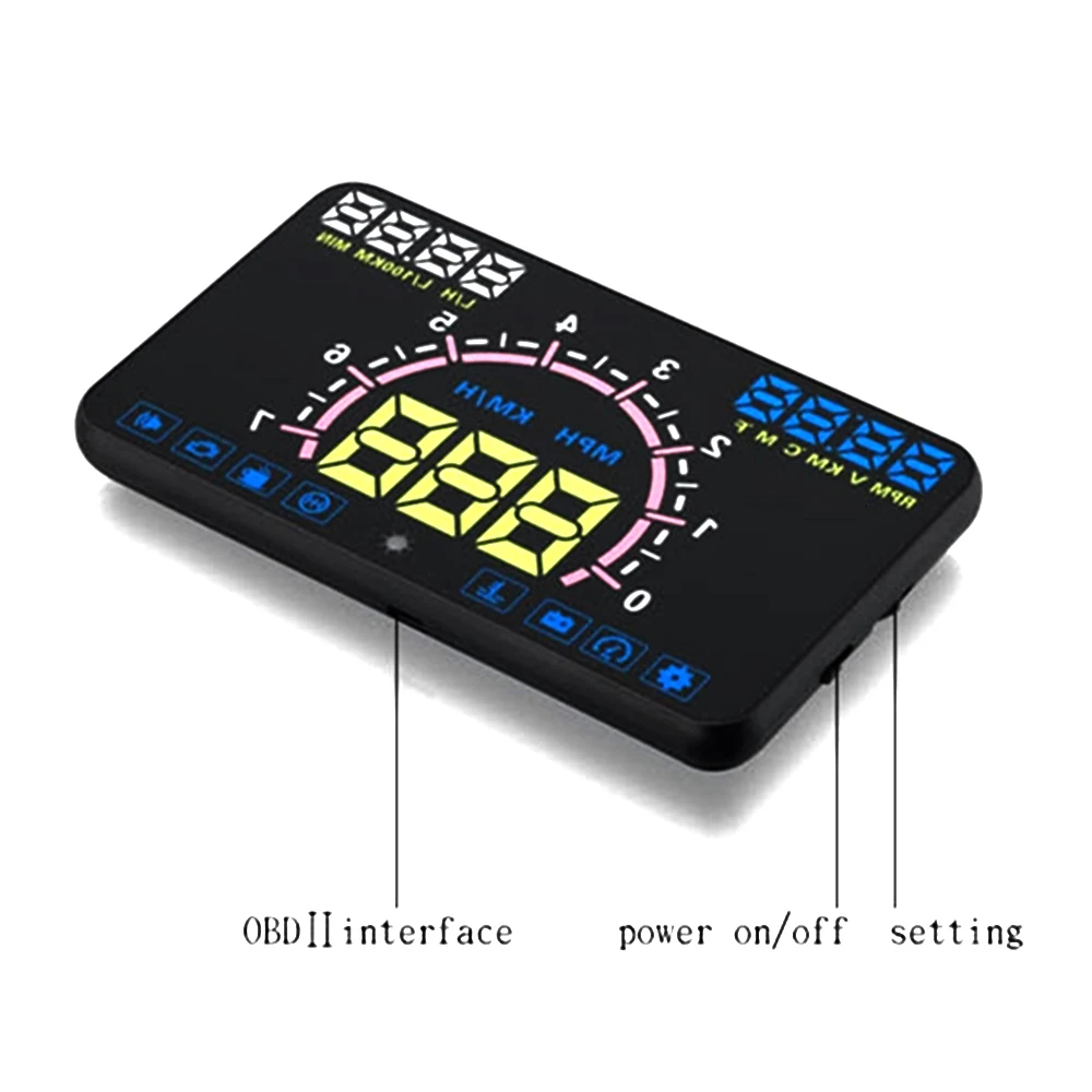 Проектор OBD2 II HUD с дисплеем Диагональ экрана 5 8 дюйма|Проекционный дисплей| |