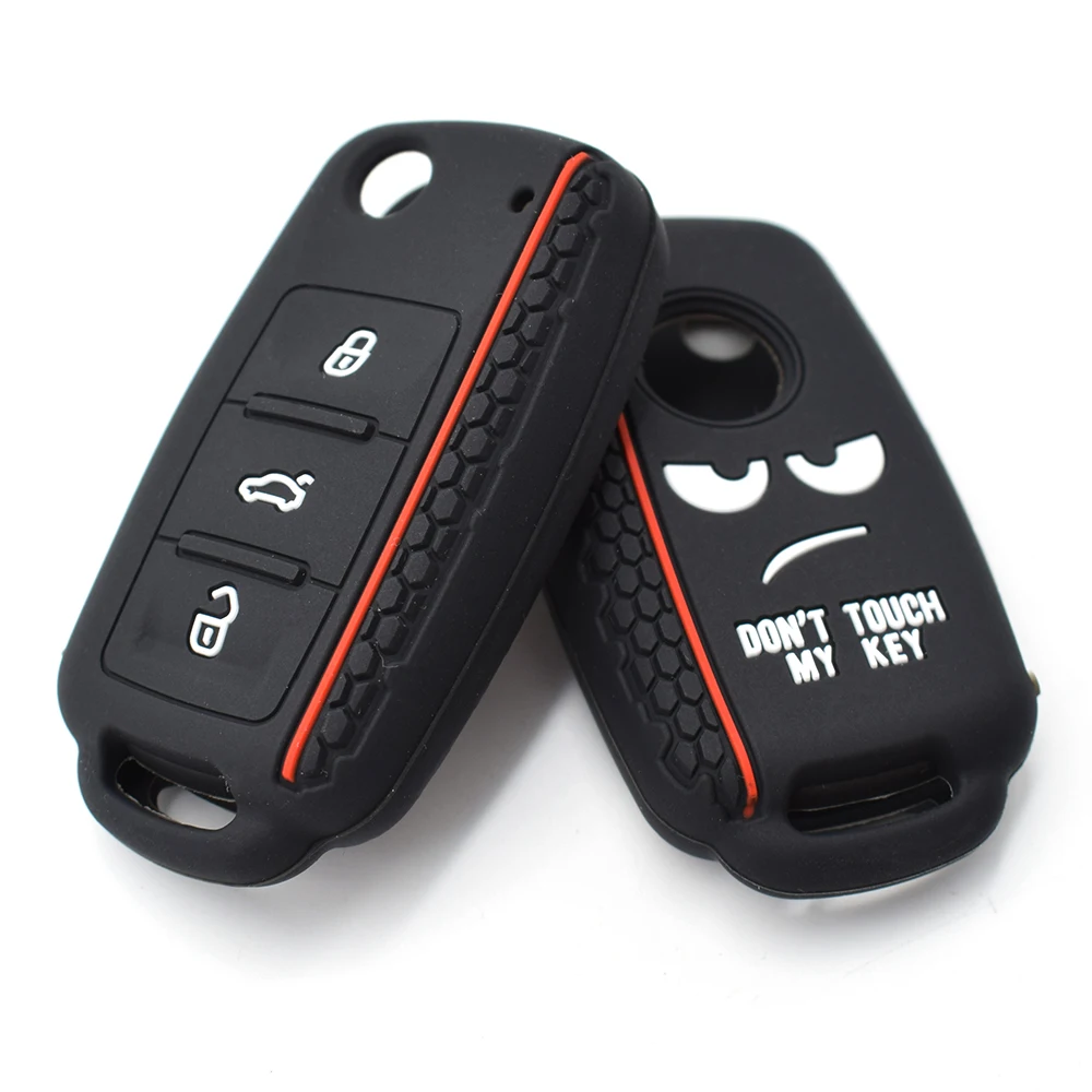Силиконовый чехол для дистанционного ключа для SKODA Fabia Octavia Superb SEAT Leon Toledo Altea Ibiza для VW Golf Polo Bora Beetle