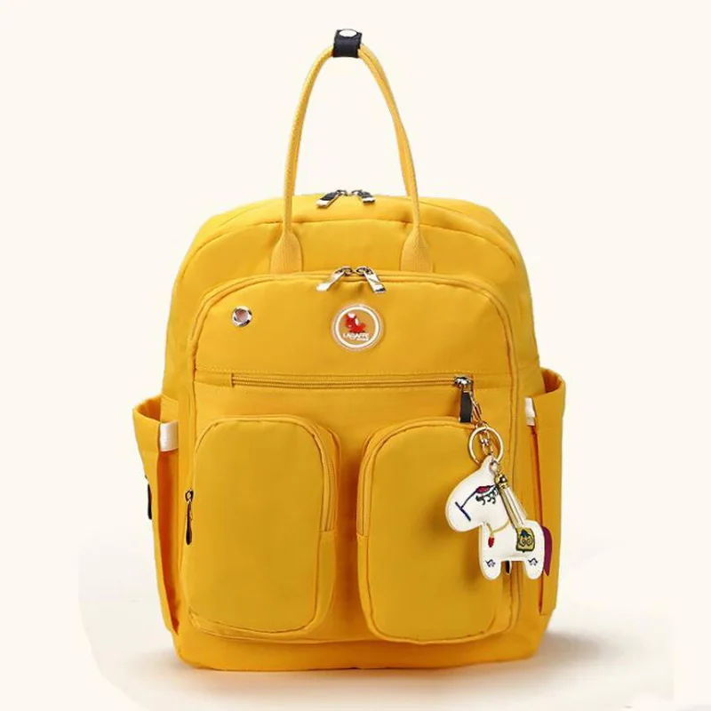 Yellow Новая вместительная сумка для мам, Детская сумка для пеленки, многофункциональная сумка для кормления, рюкзак для ухода за ребенком, Удобные сумки-тоут для мам - Цвет: Yellow