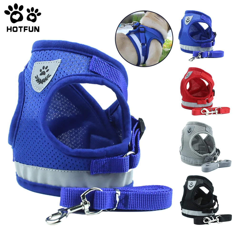 Светоотражающая шлейка HOTFUN для кошек Регулируемый жилет щенков и животных собак