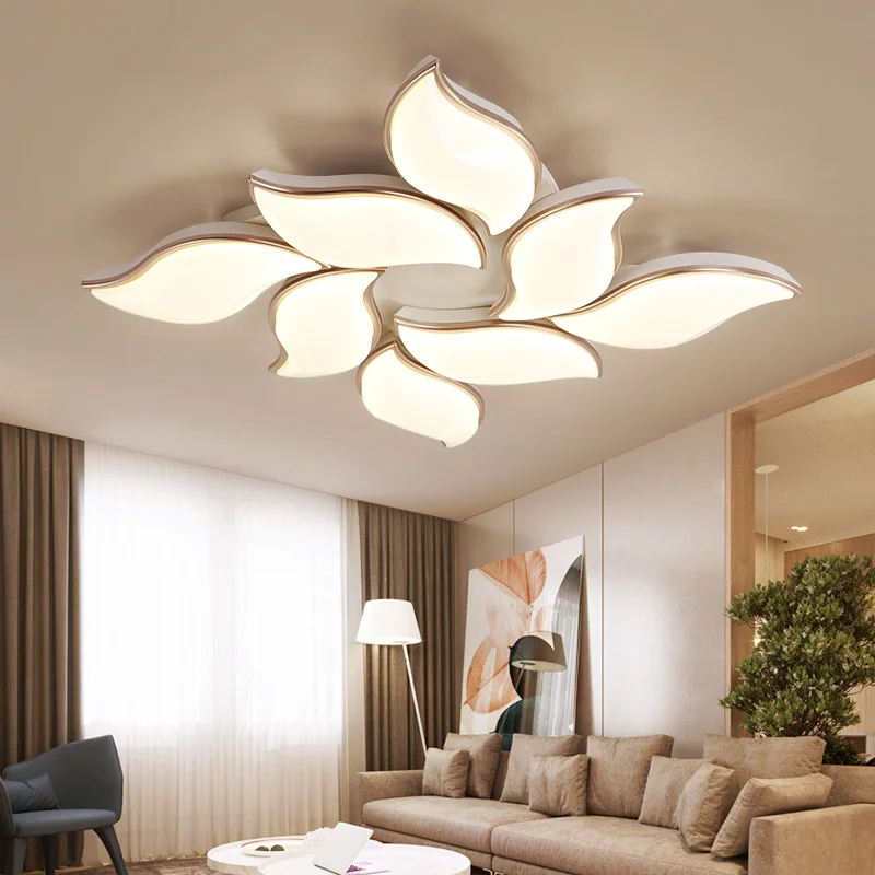 Современная светодиодная люстра lighttis Led Lustre с дистанционным управлением, акриловые лампы для гостиной, столовой, спальни, ресторана, светильники
