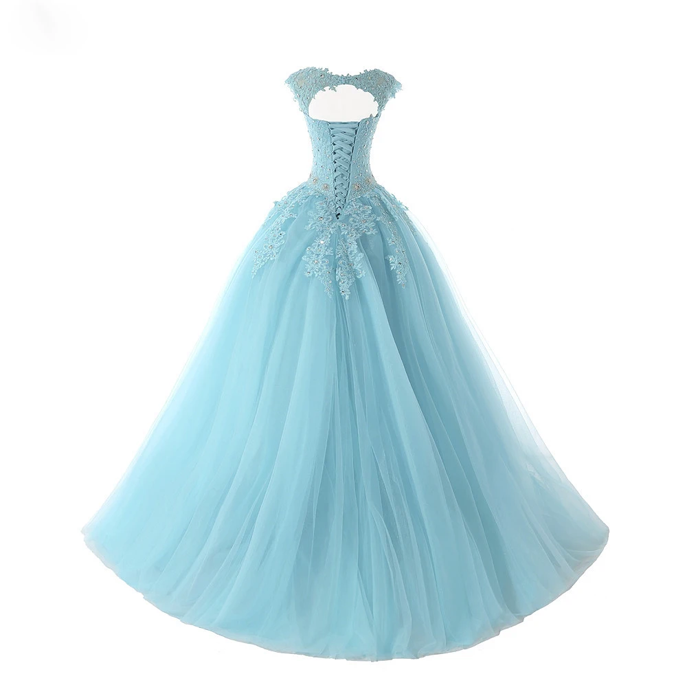 Vestidos De 15 Anos розовое милое 16 платье на шнуровке с рукавами-крылышками красное
