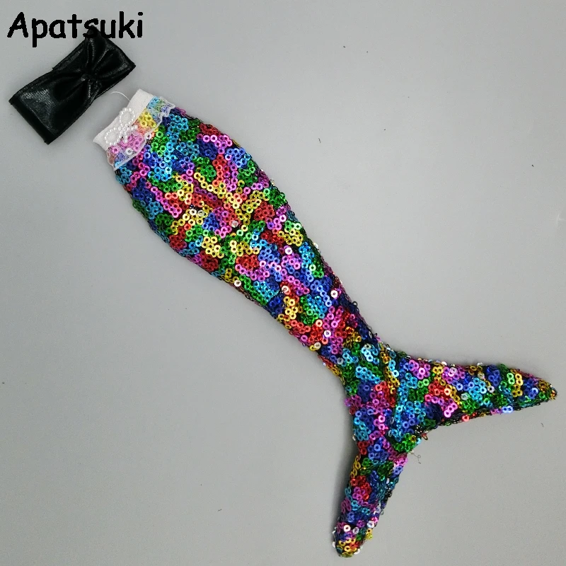 new 2 Сказочный комплект Русалка, костюм морской принцессы, топ, бюстгальтер, рыбий хвост, Одежда для куклы Барби 1/6 года, BJD кукла, детские игрушки для девочек, подарок - Цвет: new 2
