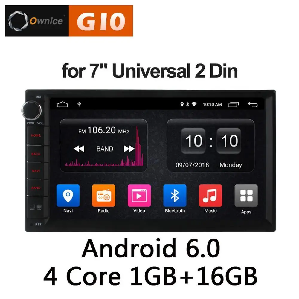 7002C ISO 1024*600 Android 8,1 головное устройство Универсальное автомобильное радио 2din 2 din плеер gps навигация автомобиль Интеллектуальный мультимедийный Авторадио 4G - Цвет: 7002C ISO